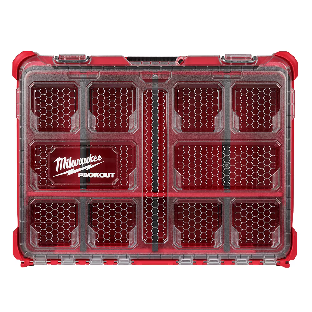 Milwaukee 48-22-8432 PACKOUT 7-inch Deep Organizer with 6 Compartments and Quick Adjust Dividers