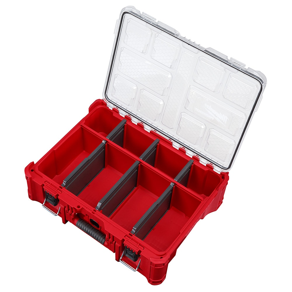 Milwaukee 48-22-8432 PACKOUT 7-inch Deep Organizer with 6 Compartments and Quick Adjust Dividers