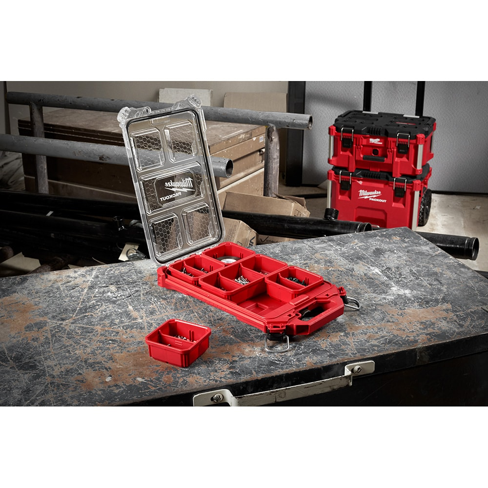 Milwaukee 48-22-8436 PACKOUT 5-Compartment Low-Profile Compact Small Parts Organizer