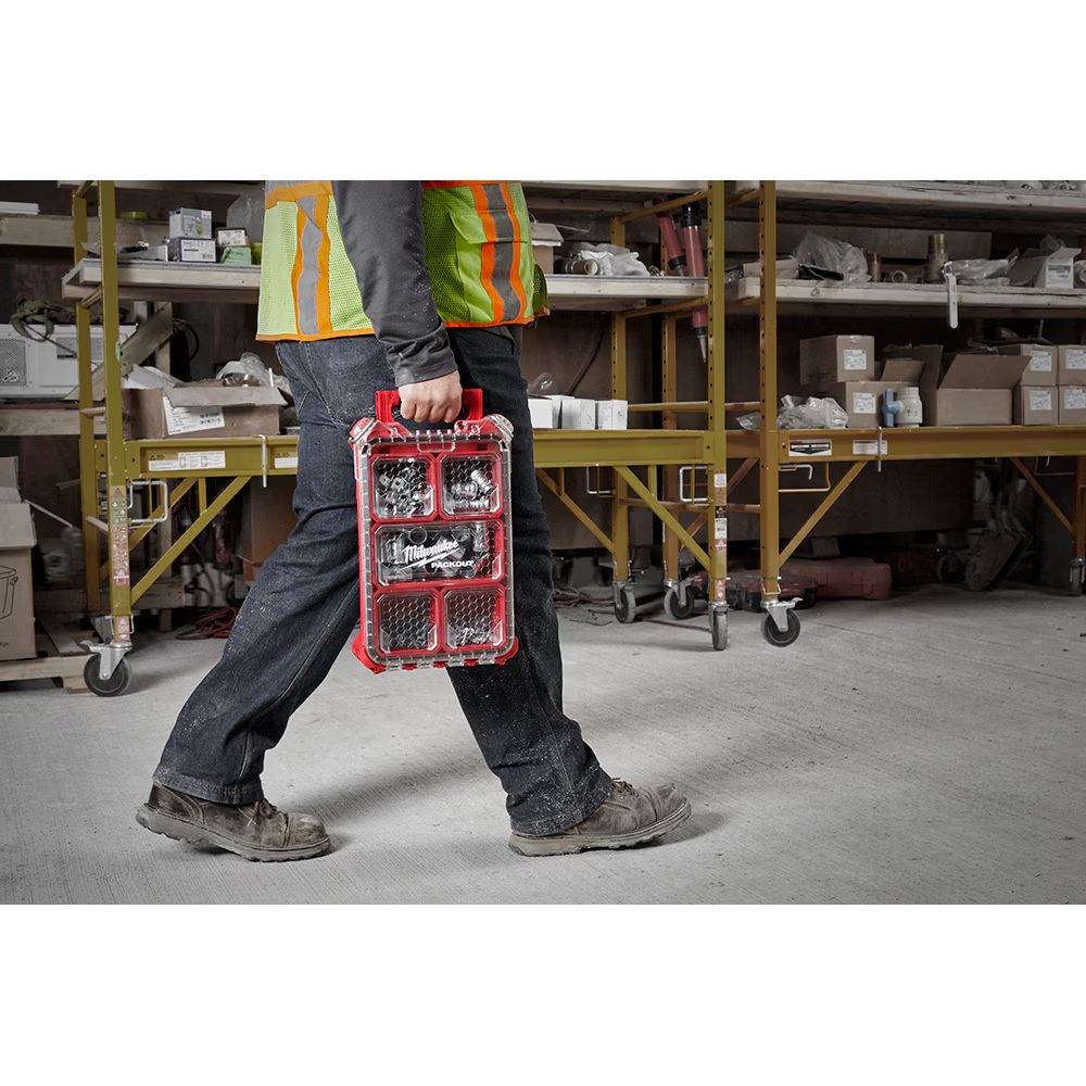 Milwaukee 48-22-8436 PACKOUT 5-Compartment Low-Profile Compact Small Parts Organizer