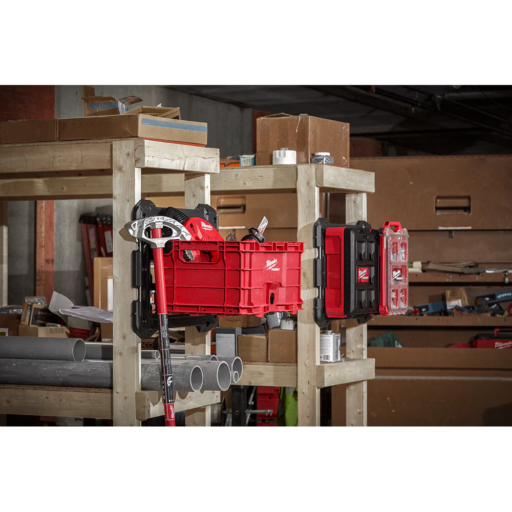 Milwaukee 48-22-8440 PACKOUT 18.6 in. Tool Storage Crate Bin with Carrying Handles and 50 lbs. Weight Capacity