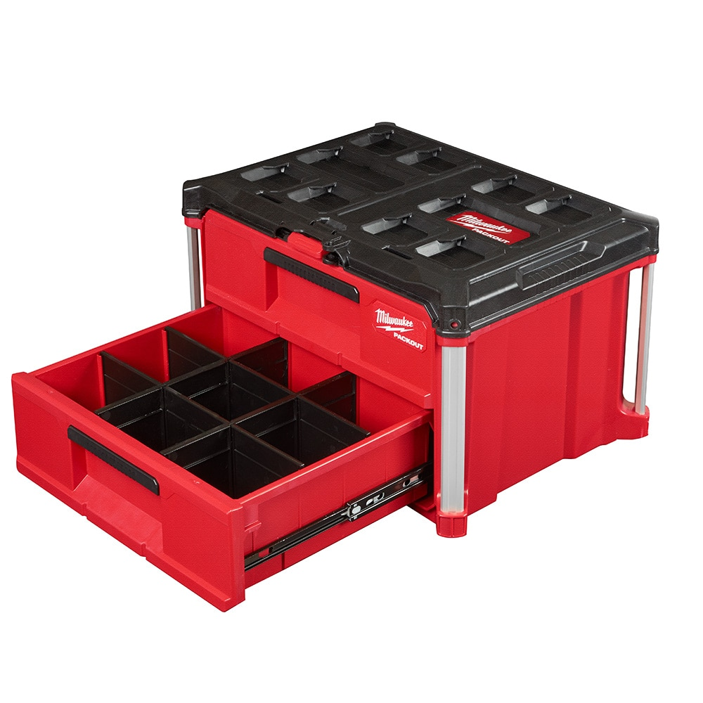 Milwaukee 48-22-8442 PACKOUT 22-inch 2-Drawer Tool Box with Metal Reinforced Corners