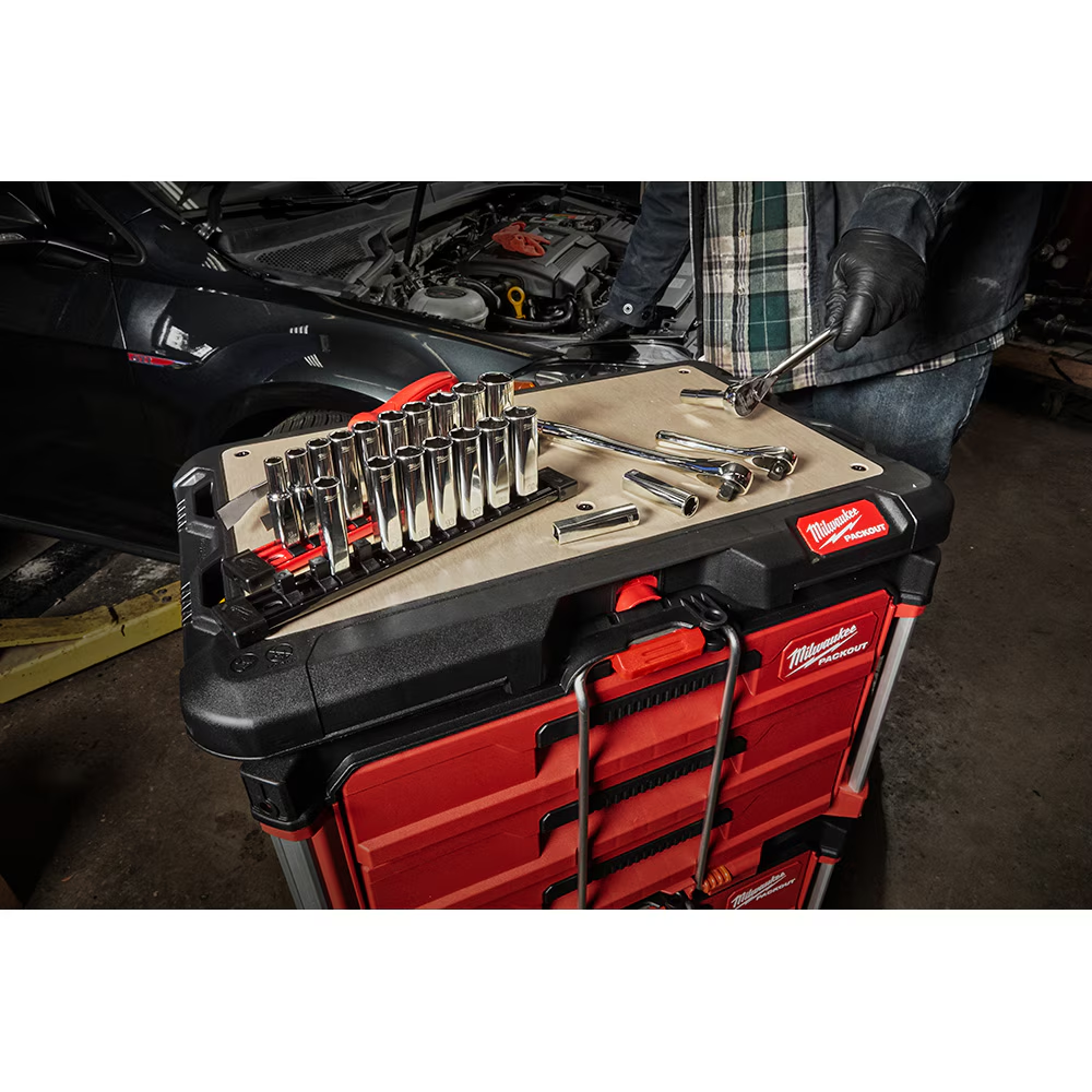 Milwaukee 48-22-8443 PACKOUT 22-inch Modular 3-Drawer Tool Box with Metal Reinforced Corners