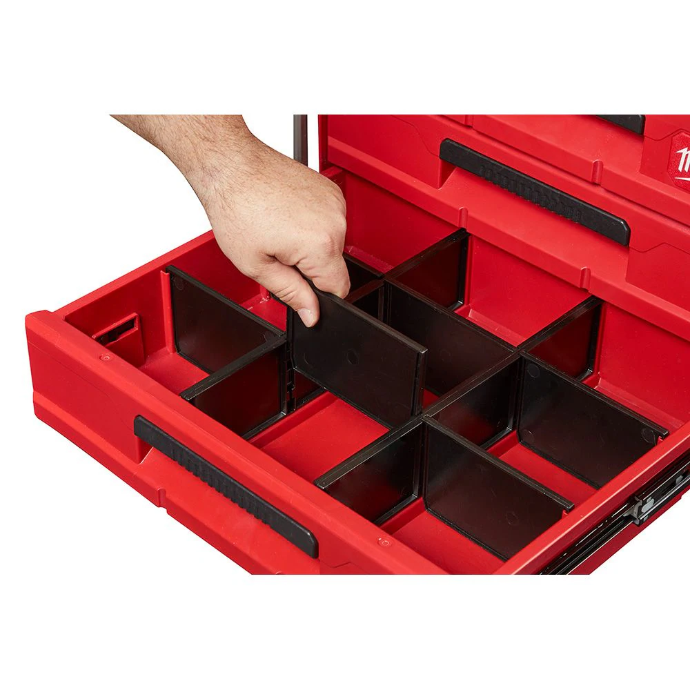 Milwaukee 48-22-8443 PACKOUT 22-inch Modular 3-Drawer Tool Box with Metal Reinforced Corners