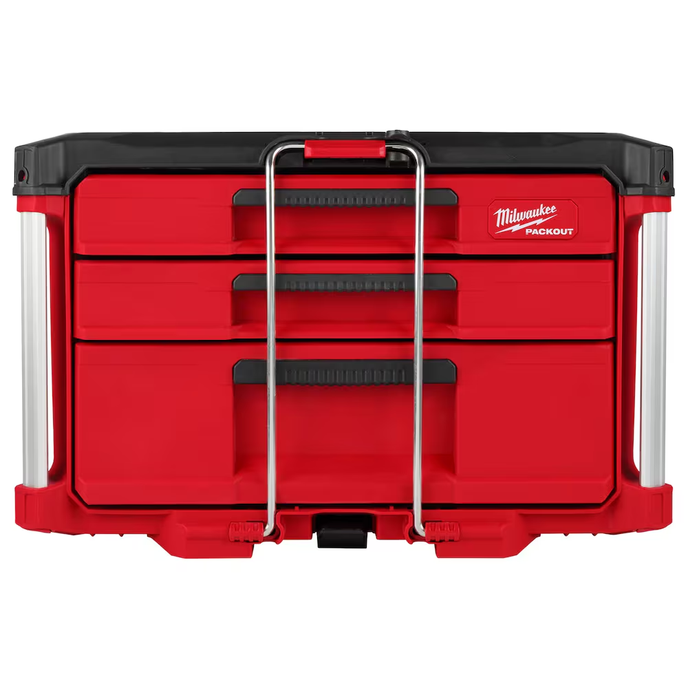 Milwaukee 48-22-8447 PACKOUT 22-inch Modular 3-Drawer Multi Drawer Tool Box with Metal Reinforced Corners