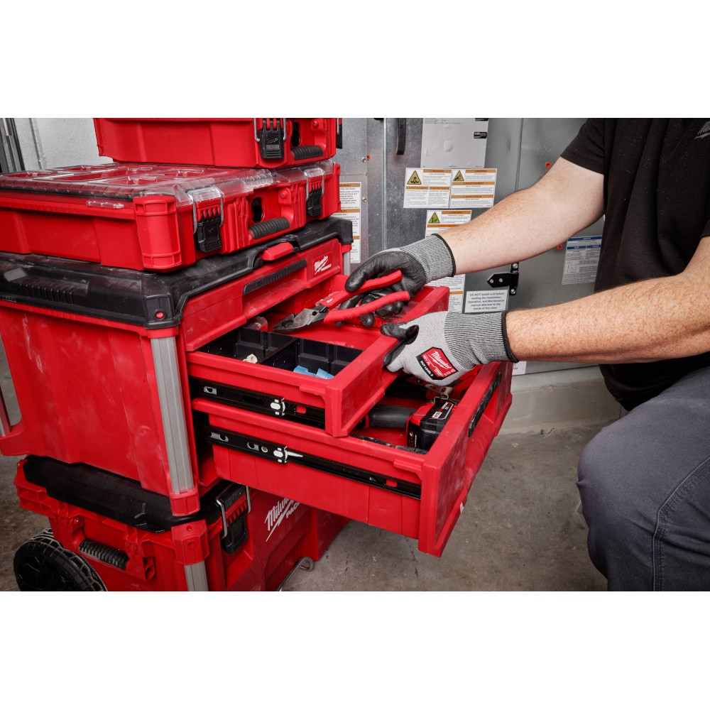 Milwaukee 48-22-8447 PACKOUT 22-inch Modular 3-Drawer Multi Drawer Tool Box with Metal Reinforced Corners