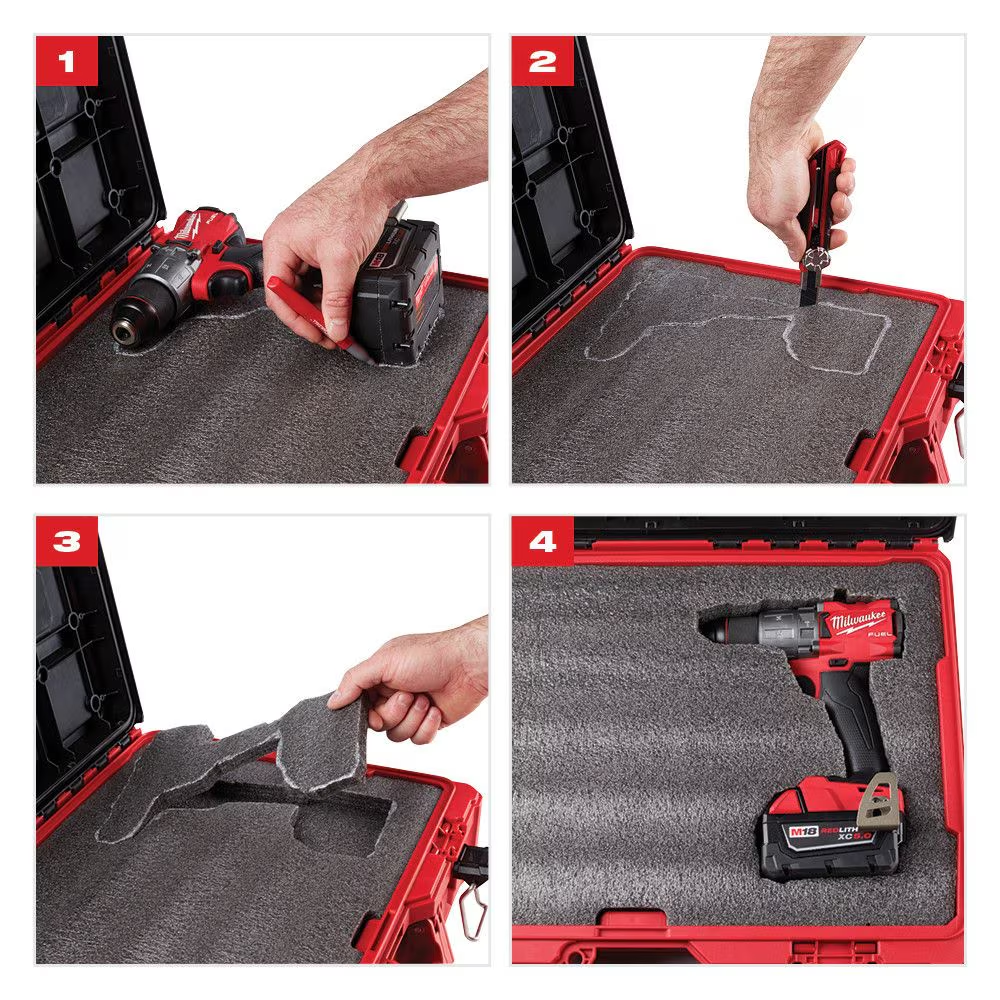 Milwaukee 48-22-8452 16.3 -inch Customizable Foam Insert for PACKOUT Drawer Tool Boxes