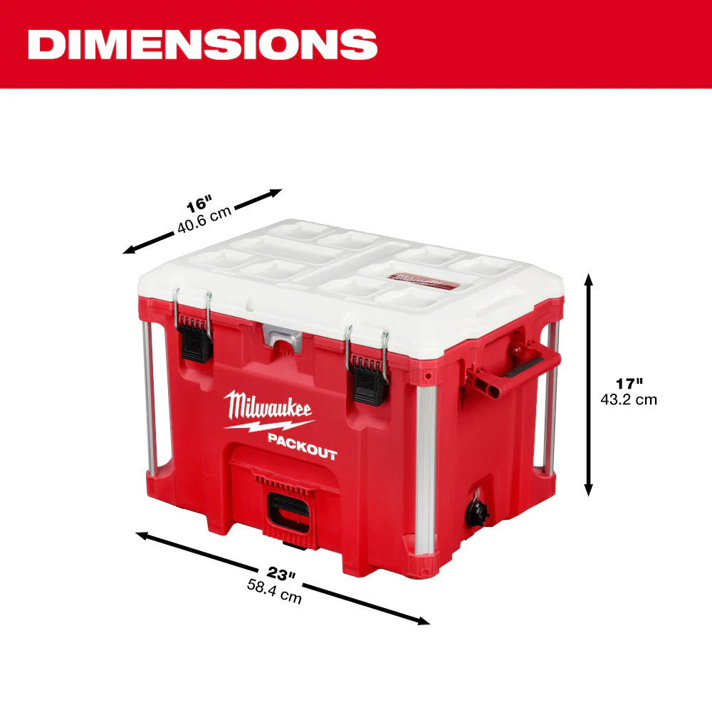 Milwaukee 48-22-8462 22-inch Packout 40 QT( 37Liter). XL Cooler