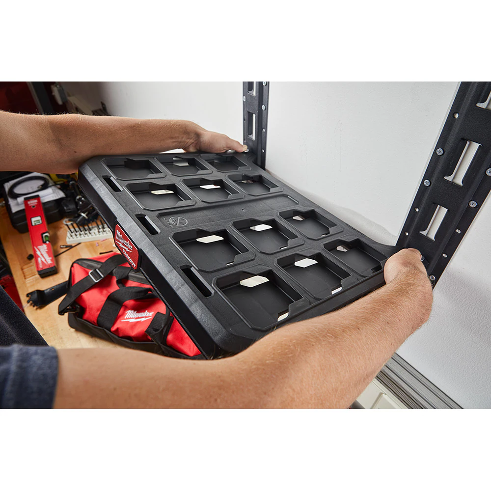 Milwaukee 48-22-8480 PACKOUT 22.3 in. Black Resin Racking Kit with Metal Reinforced Frame and Integrated Handle