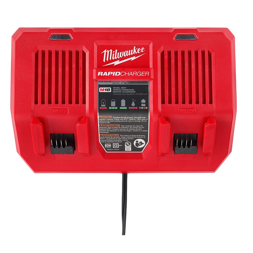 Milwaukee 48-59-1802 18V M18 Lithium-Ion Battery Dual Bay Rapid Charger