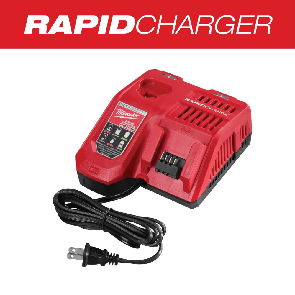 Milwaukee 48-59-1808 12V/18V M12/M18 Lithium-Ion Battery Multi-Voltage Rapid Charger