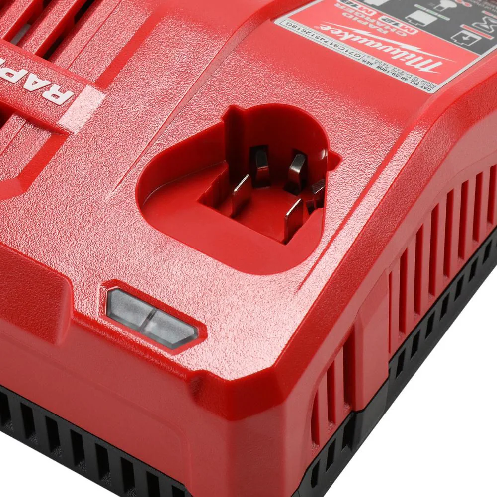 Milwaukee 48-59-1808 12V/18V M12/M18 Lithium-Ion Battery Multi-Voltage Rapid Charger