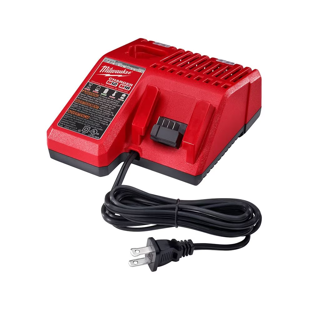 Milwaukee 48-59-1862SC 18V M18 Lithium-Ion Extended Capacity (XC) 6.0 Ah HIGH OUTPUT Battery with Multi-Voltage Charger (2-Pack)