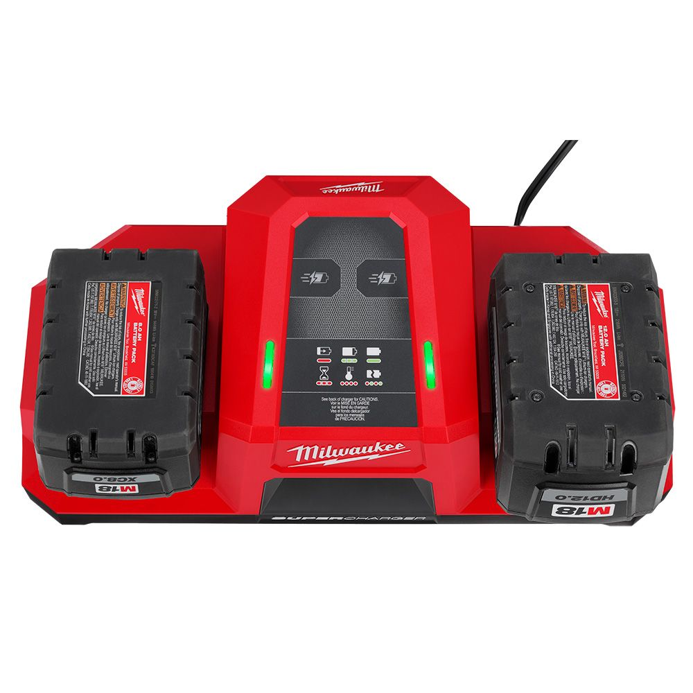 Milwaukee 48-59-1866 18V M18 Li-Ion Extended Capacity (XC) 6.0 Ah REDLITHIUM FORGE Starter Kit w/ Super Charger (2-Pack)