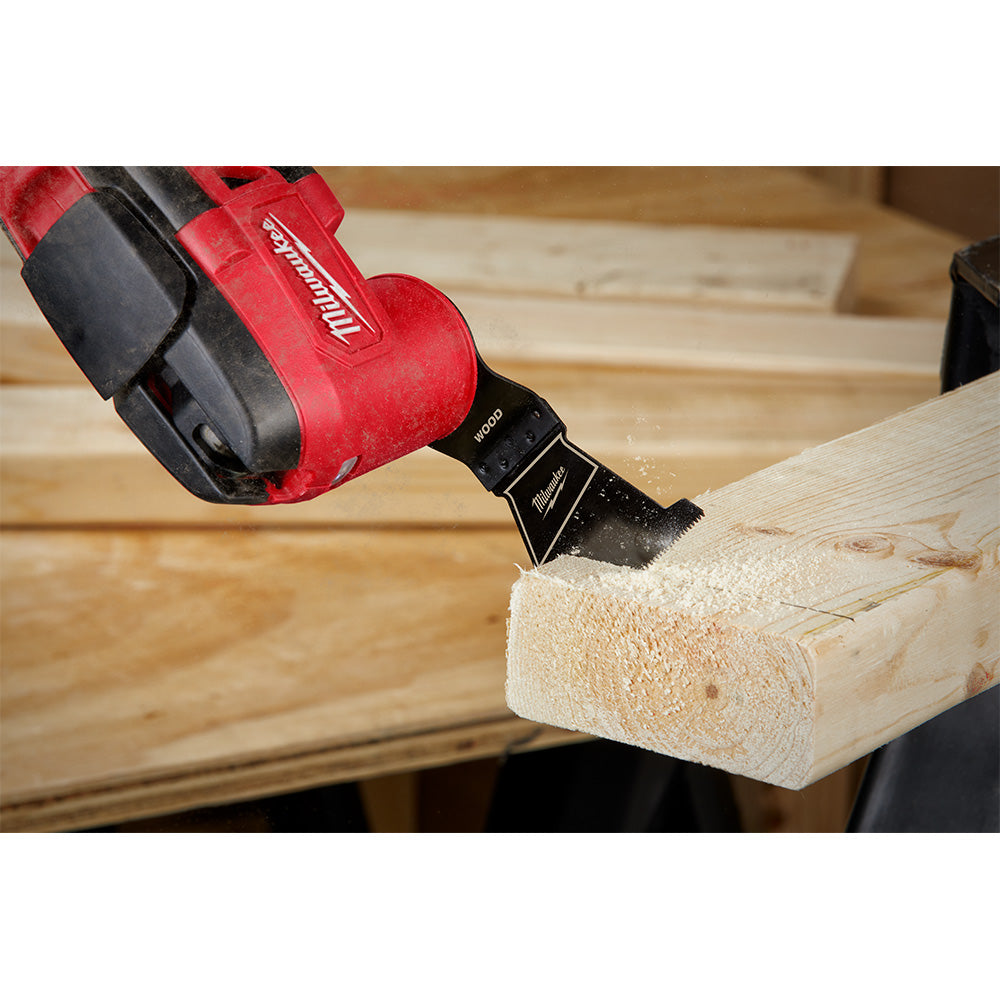 Milwaukee 49-25-1111 OPEN-LOK 2-1/2in Universal Fit High Carbon Steel Wood Cutting Multi-Tool Oscillating Blade