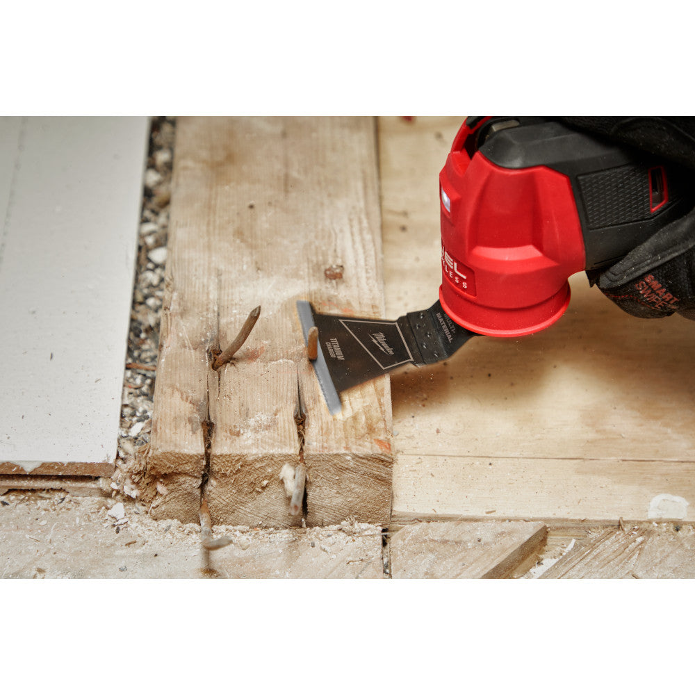 Milwaukee 49-25-1241 OPEN-LOK 2-1/2in Universal Fit Titanium Enhanced Bi-Metal Multi-Material Cutting Multi-Tool Oscillating Blade