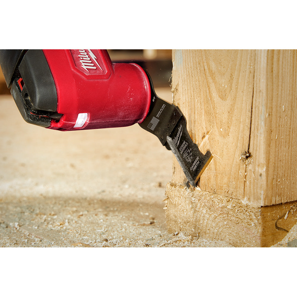 Milwaukee 49-25-1523 OPEN-LOK 1-3/8in Universal Fit Titanium Enhanced Carbide Teeth Multi-Material Cutting Multi-Tool Oscillating Blades - 3pk
