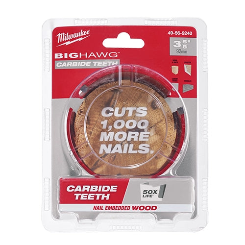 Milwaukee 49-56-9240 BIG HAWG with Carbide Teeth 3-5/8″