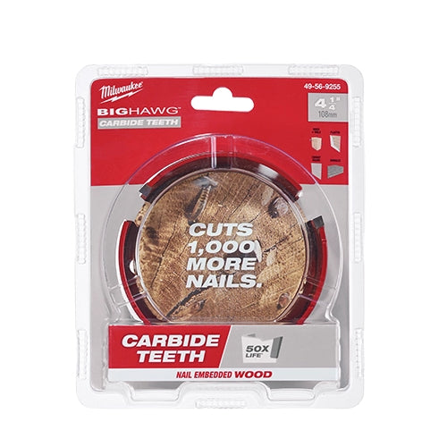 Milwaukee 49-56-9255 BIG HAWG with Carbide Teeth 4-1/4″