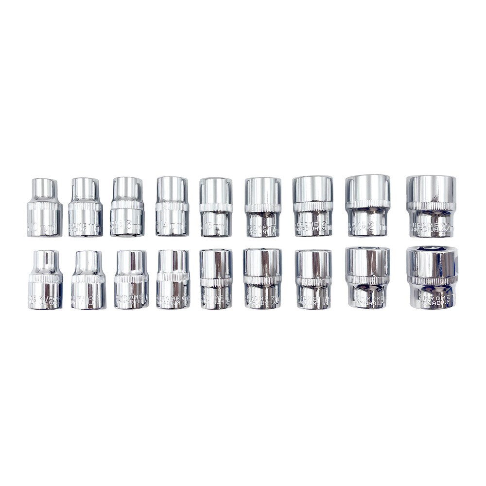 19-Piece 1/2-Inch Drive Socket Wrench Set | Heavy-Duty Socket Tool Set
