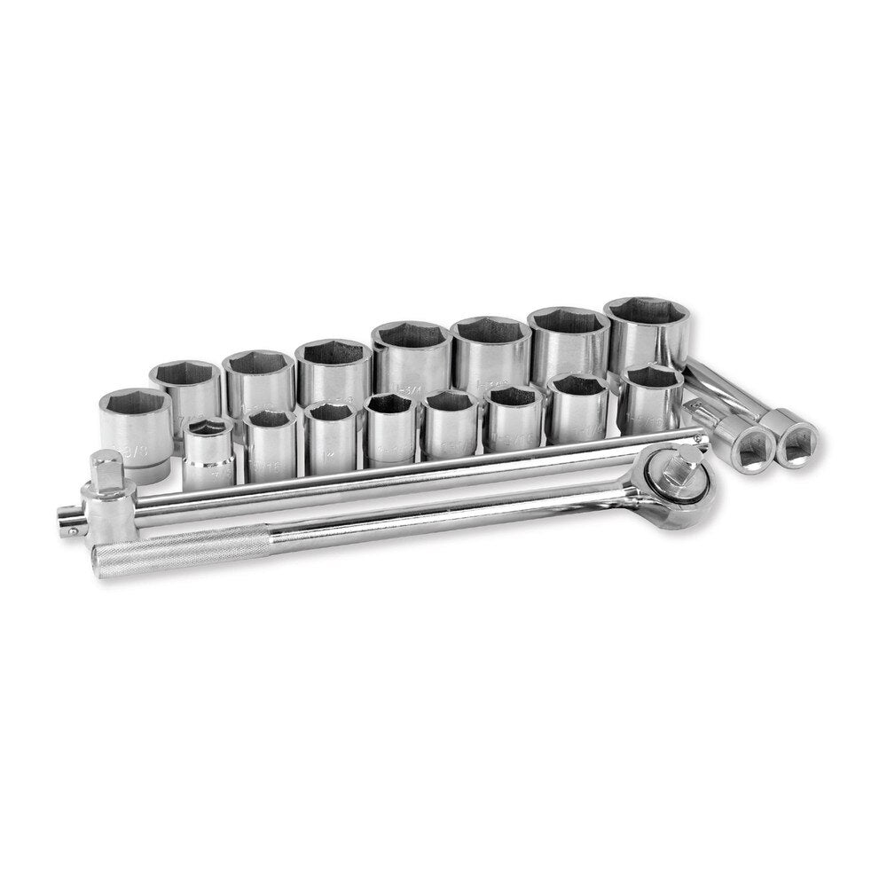 3/4" Drive Socket Wrench Set, 21-Piece Heavy-Duty Tool Set
