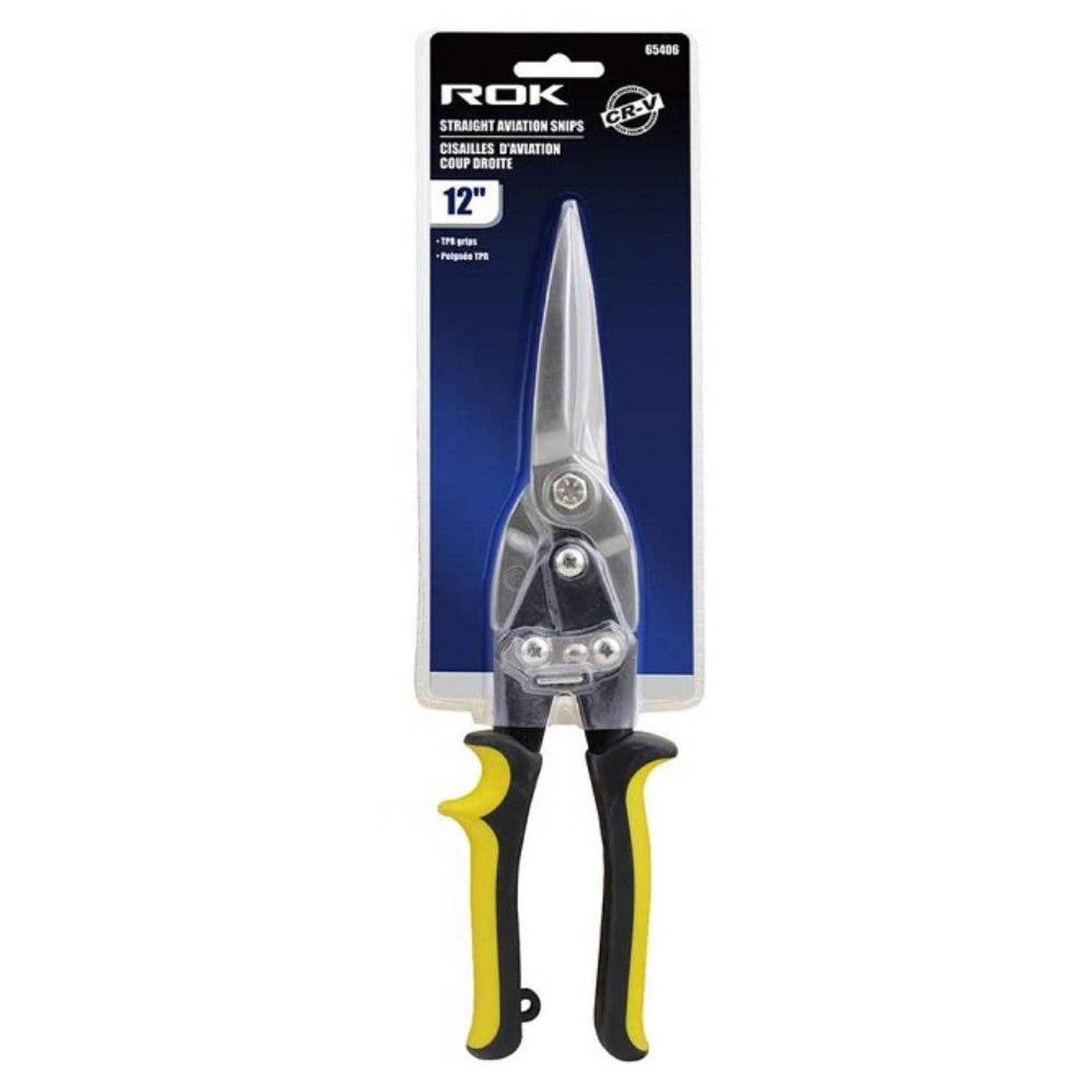 ROK 65406 12in Straight Aviation Tin Snips