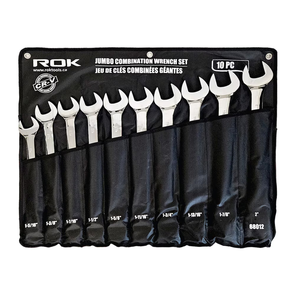 10-Piece Jumbo Wrench Set | Heavy-Duty Large Wrench Set