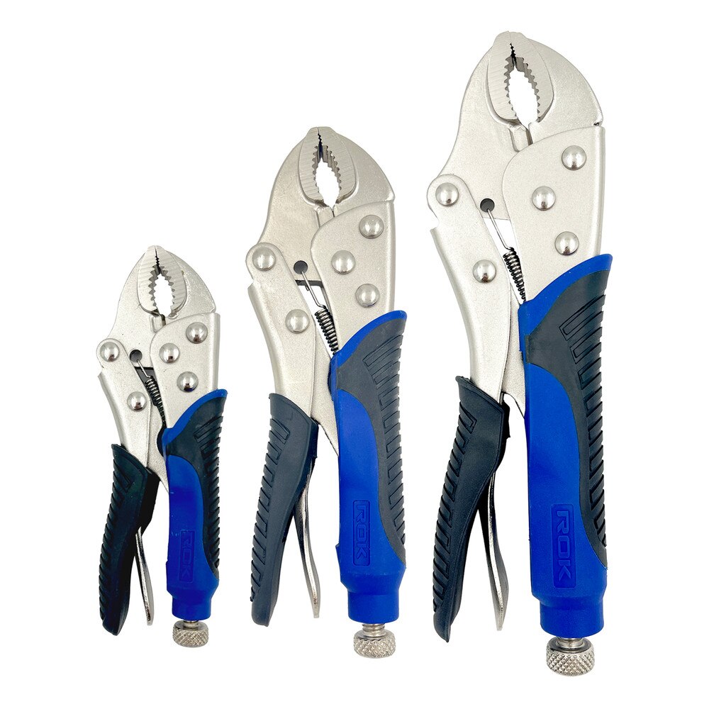 3-Piece Locking Pliers Set for Gripping and Clamping