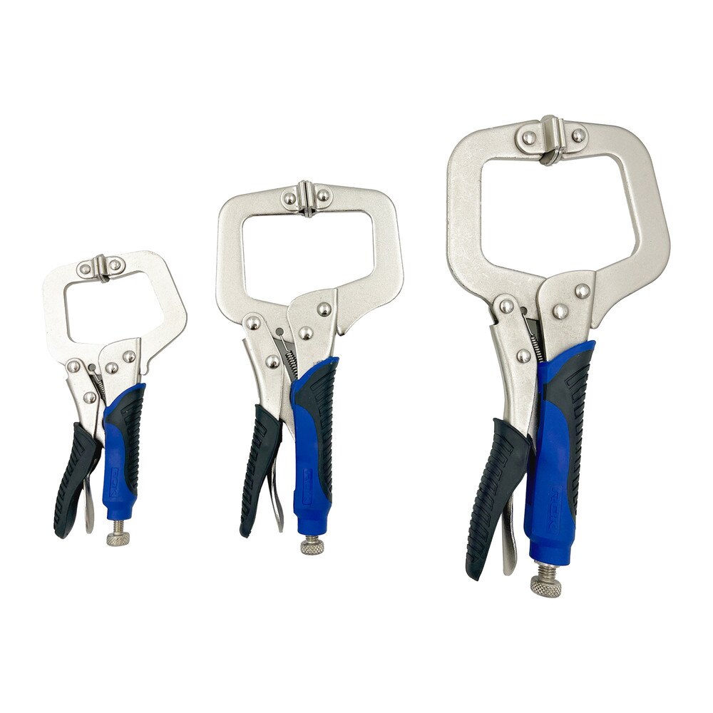 3-Piece C-Clamp Pliers Set for Secure Clamping