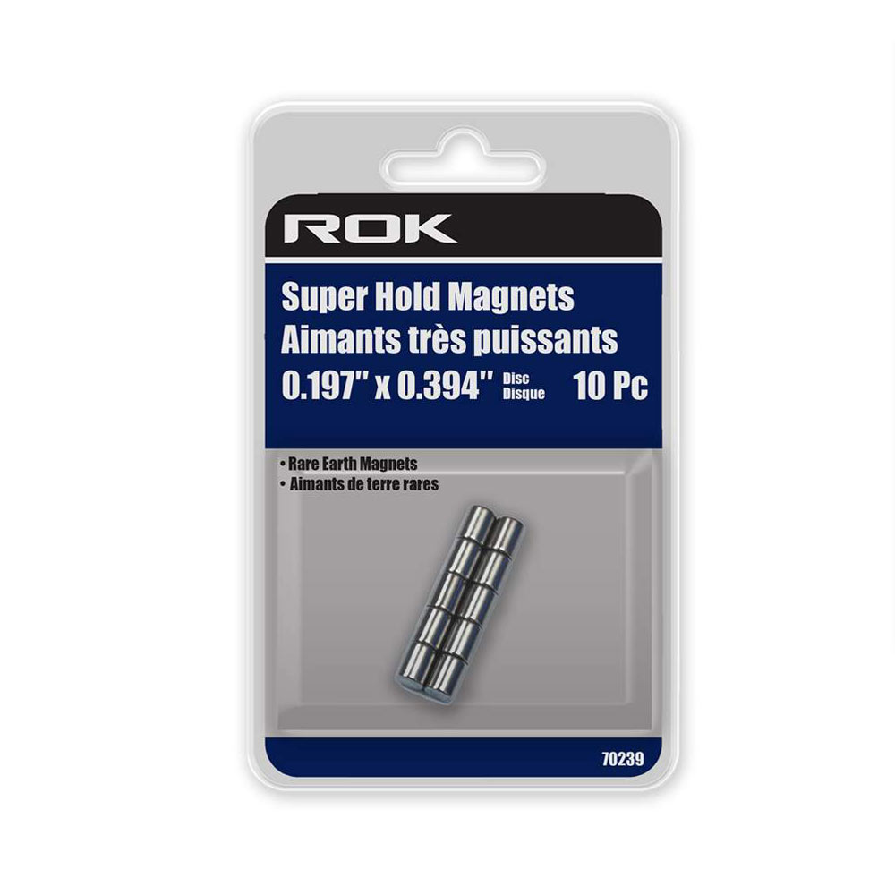 ROK 70239 0.197in X 0.394in Super Hold Barrel Magnets - 10pk