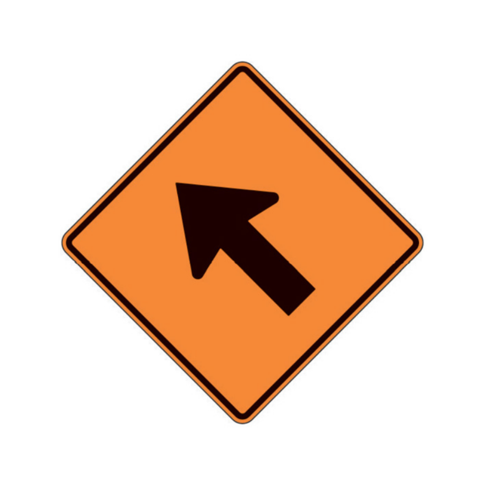 Lane Closure Arrow – Left (Symbol) Aluminum Sign - 75x75cm and 120x120cm