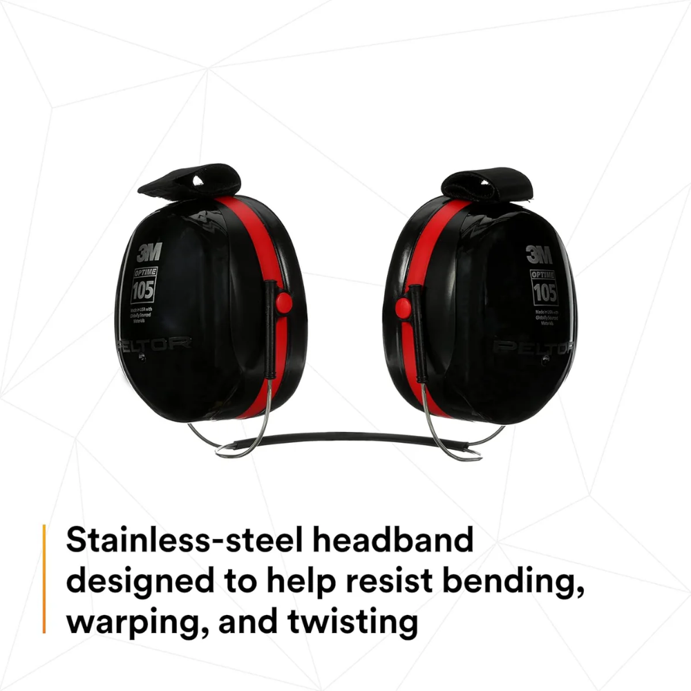 3M™ PELTOR™ Optime™ 105 Earmuffs, H10B, Behind-the-Head