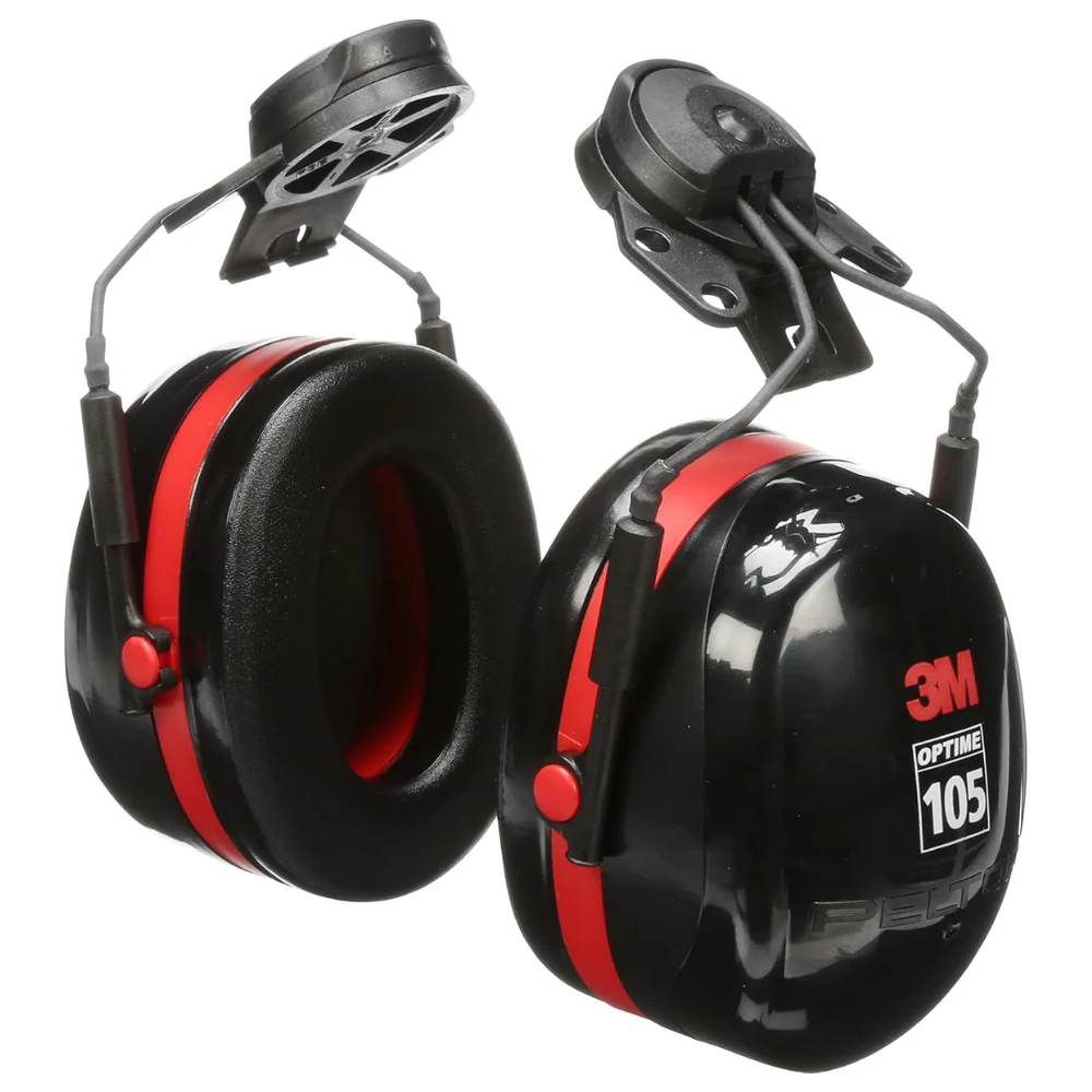 3M™ PELTOR™ Optime™ 105 Earmuffs, H10P3E, Hard Hat Attached