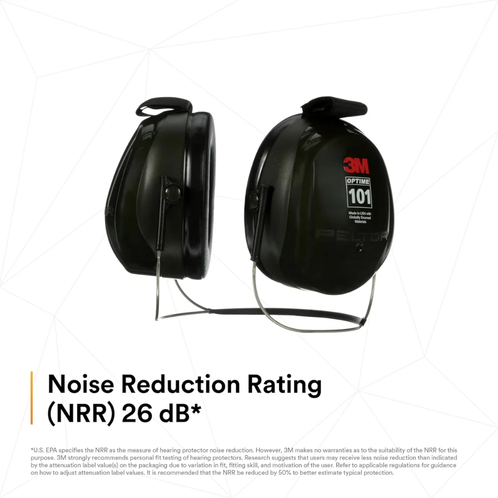 3M™ PELTOR™ Optime™ 101 Earmuffs, H7B, Behind-the-Head