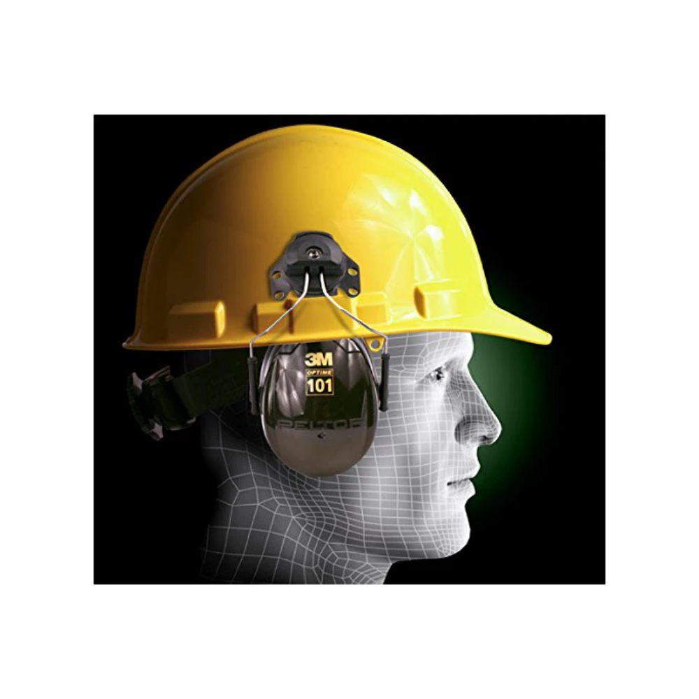 3M™ PELTOR™ Optime™ 101 Earmuffs, H7P3E, Hard Hat Attached