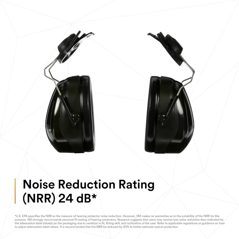 3M™ PELTOR™ Optime™ 101 Earmuffs, H7P3E, Hard Hat Attached