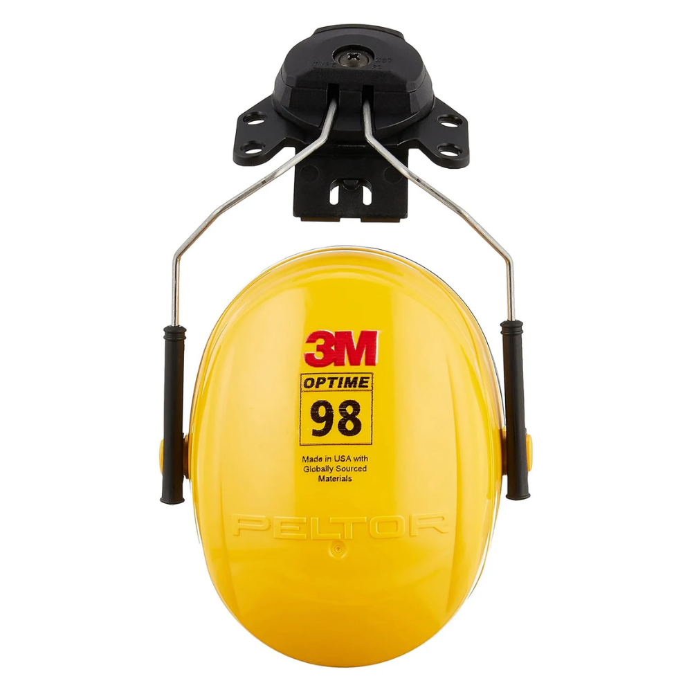 3M™ PELTOR™ Optime™ 98 Earmuffs, H9P3E, Hard Hat Attached