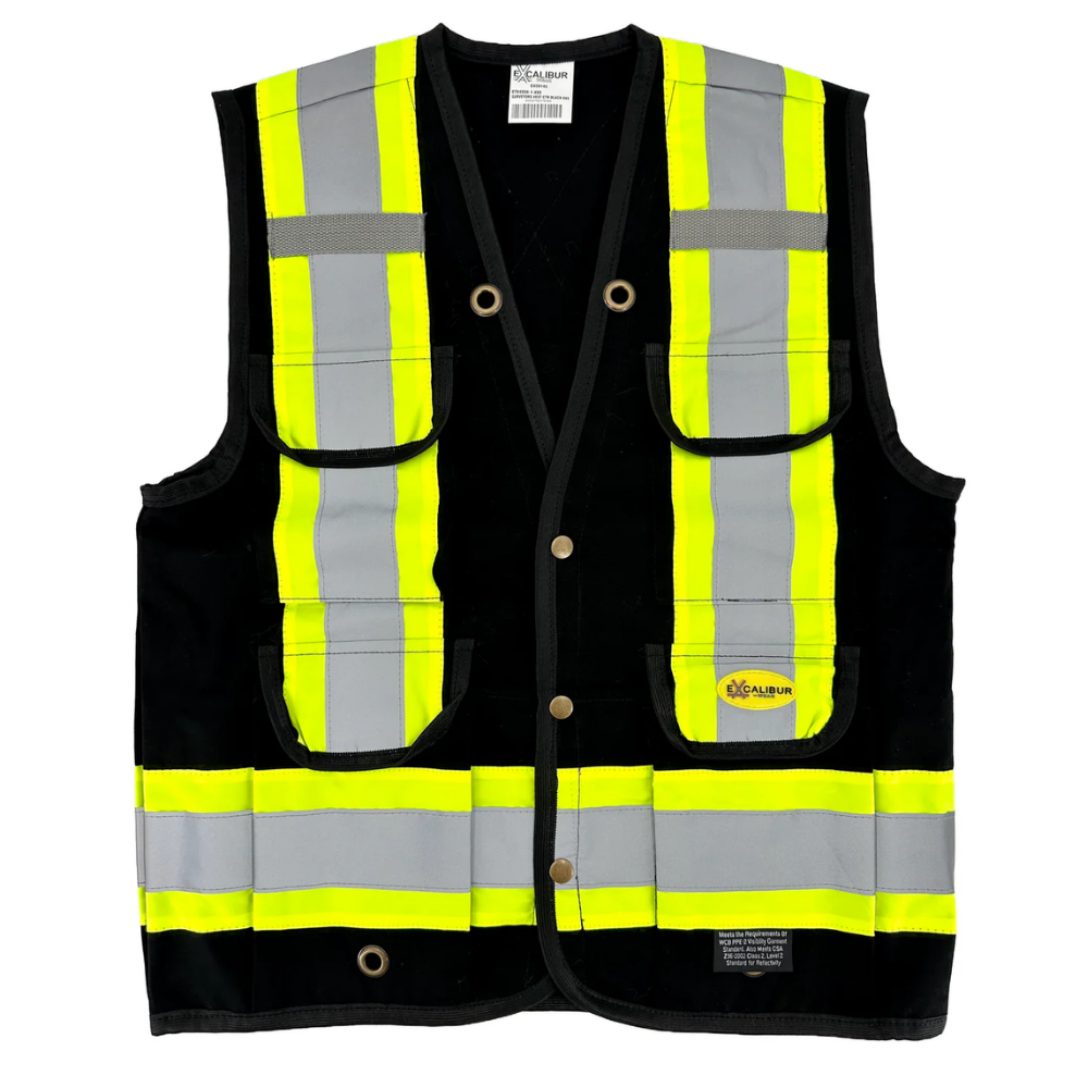 LEO Surveyors Vest (BLACK) with Reflective Tape
