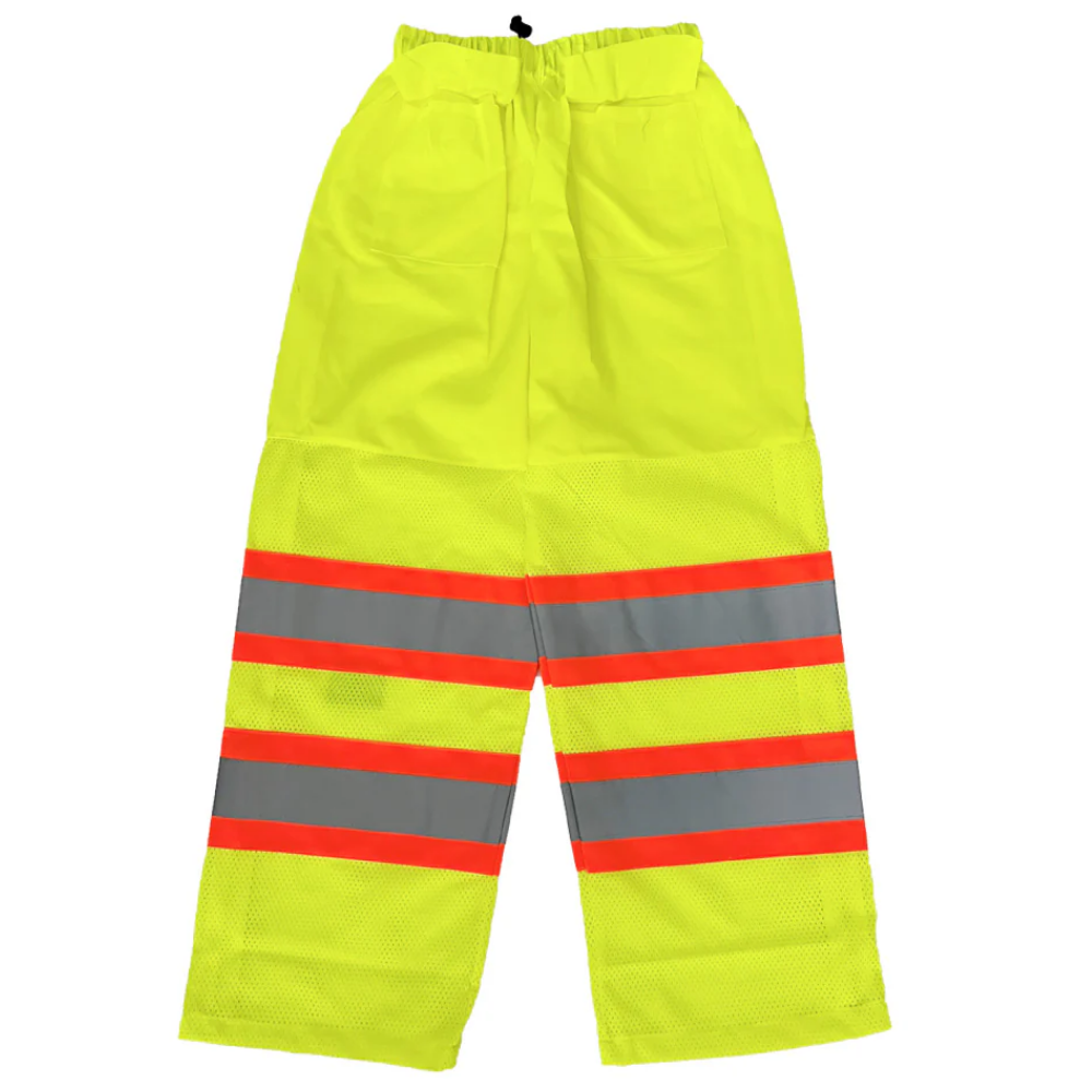 LEO Hi-Viz Traffic Pants (YELLOW) Mesh with Reflective Tape