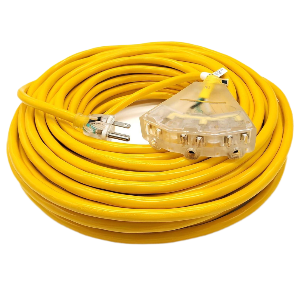 LEO 12/3 100ft. Extension Cord - Triple Outlet - 12 Gauge