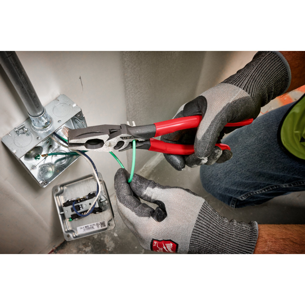 Milwaukee MT500C 9in Lineman's Dipped Grip Pliers with Crimper & Bolt Cutter