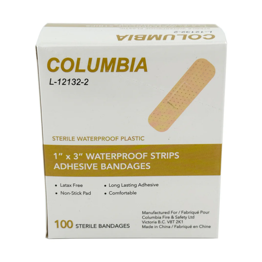 LEO Bandaids Sterile Waterproof Strip 1" X 3" ( 2.5 x 7.5cm ) 100/BOX