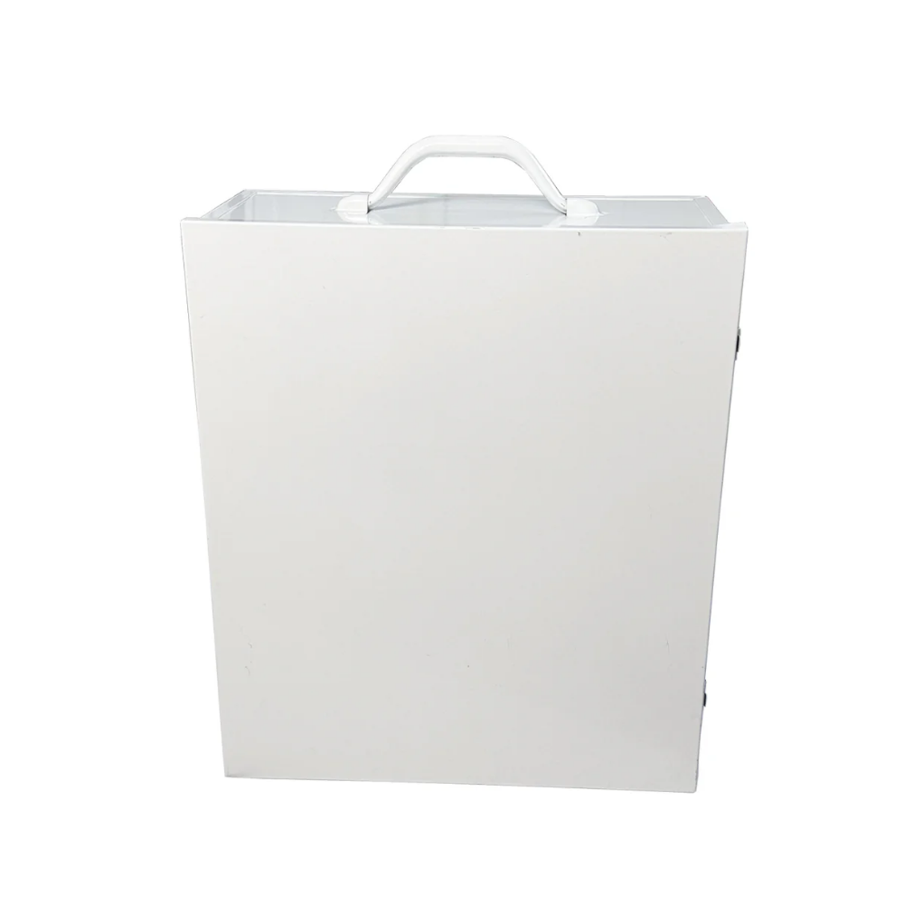 LEO Metal Box (9FX) with Partition 16.5x14x6 inch - White