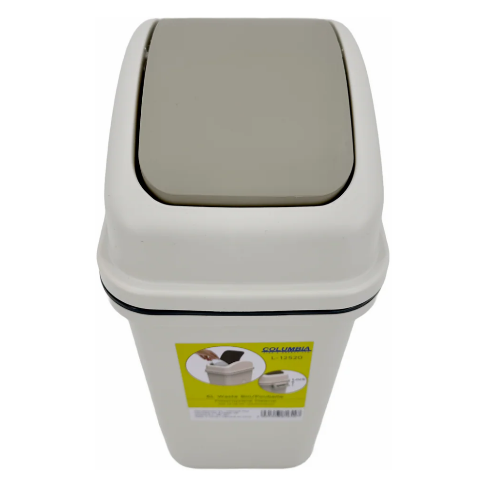 LEO Plastic Garbage Can with Flip Lid