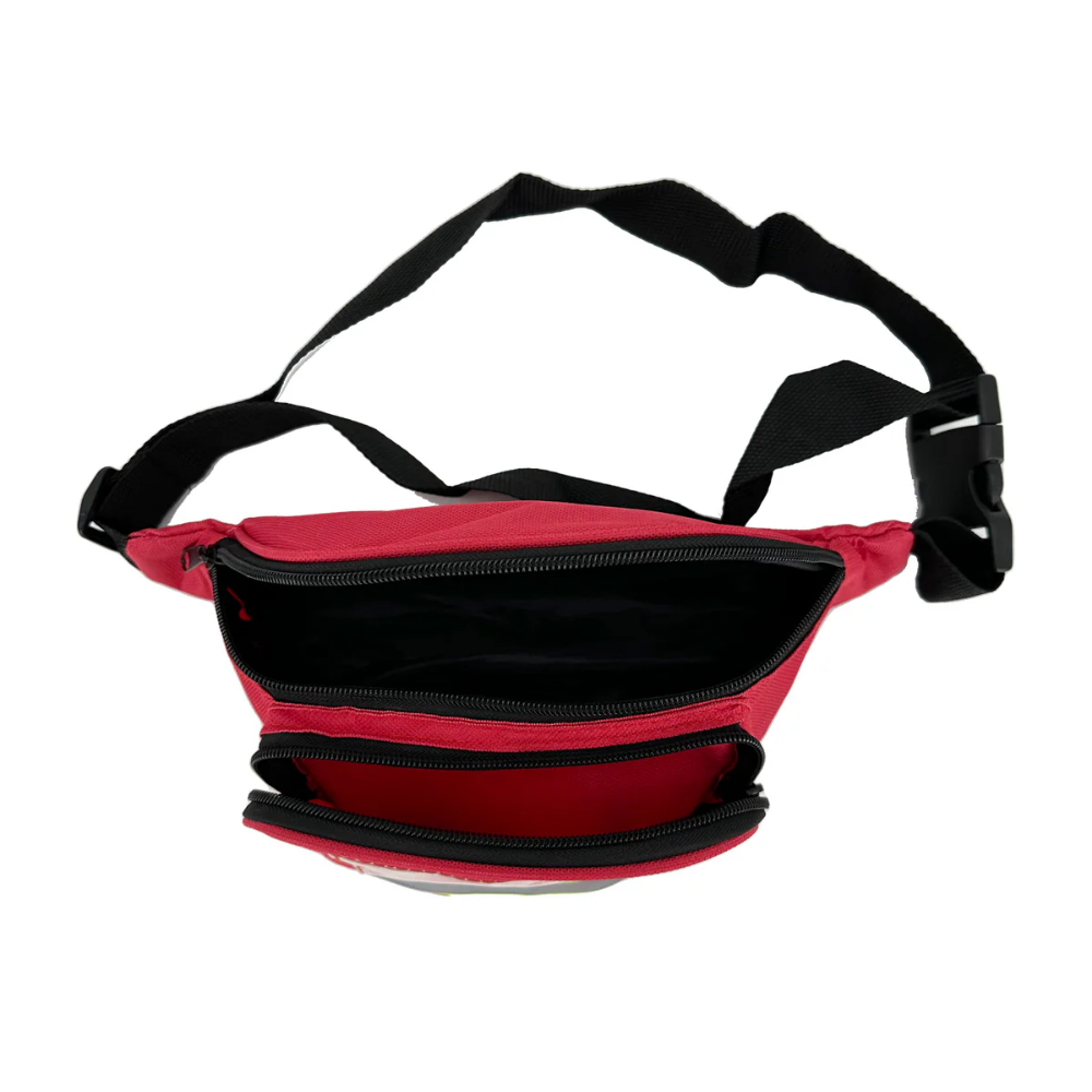 LEO Bag, Red Nylon Fanny Pack with Card Slot F/ First Aid Kits