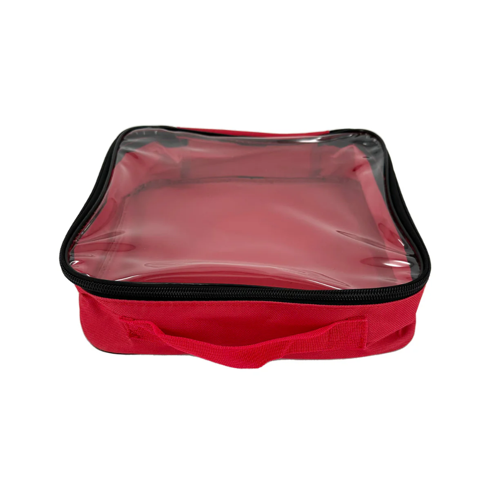 LEO Bag, Red Nylon with Clear Front