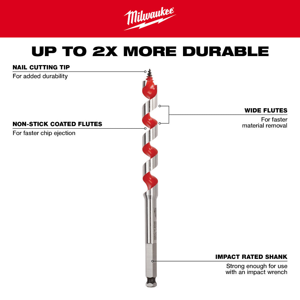 Milwaukee 48-13-0870 7/8in x 6-1/2in Ship Auger Bit