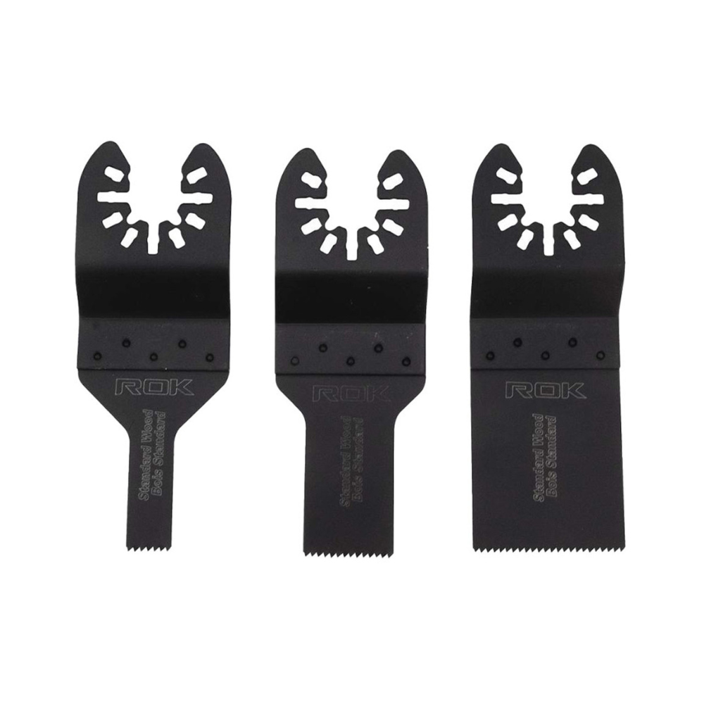 ROK 46944 3pc Standard Flush Cut Universal Oscillating Multi Tool Blade Set