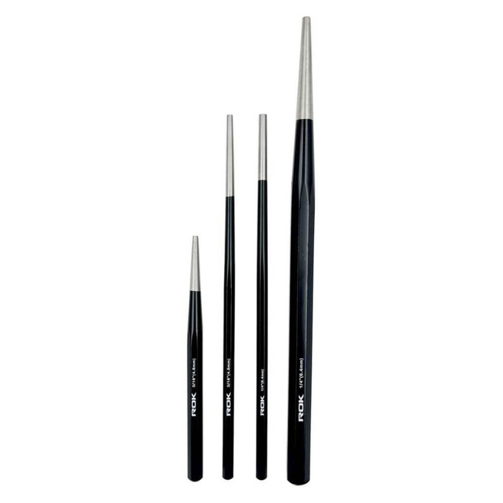 ROK 70120 4pc Long Taper Punch Set