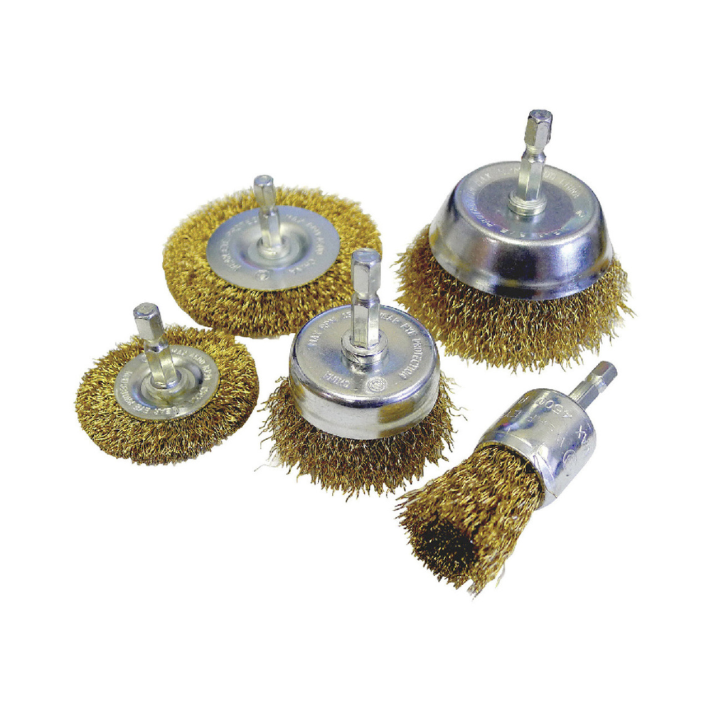 ROK 45202 5pc Brass Wire Brush Set